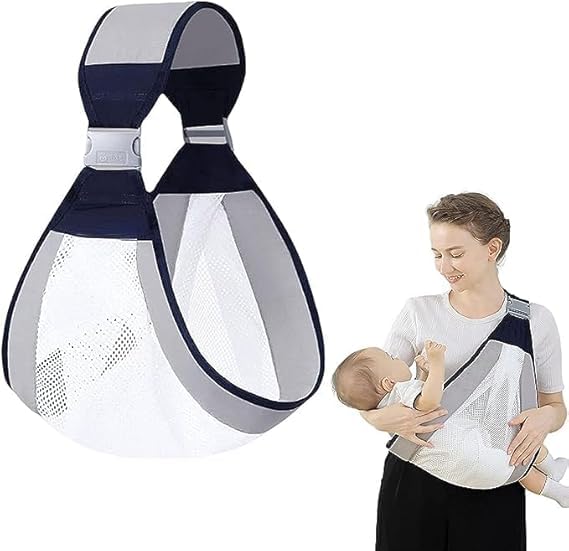 Baby Carrier Sling for Newborns,Adjustable Infant Wrap Carrier with Shoulder Support,Hands-Free Baby Holder for Moms & Dads, Lightweight Breathable Baby Carry Bag for 0-36 Months