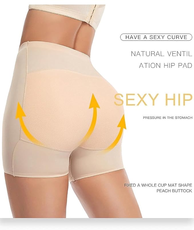 Butt Lifter Padded Underwear for Women Hip Pads Enhancer Shapewear Shorts Seamless Tummy Control Panties Shaper Fake Pad