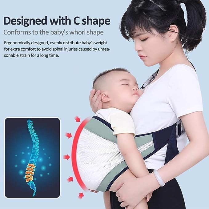 Baby Carrier Sling for Newborns,Adjustable Infant Wrap Carrier with Shoulder Support,Hands-Free Baby Holder for Moms & Dads, Lightweight Breathable Baby Carry Bag for 0-36 Months