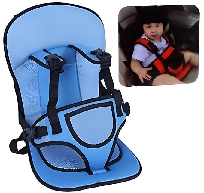 Baby Car Seat Cushion with Safety Belt Portable Toddler Booster Seat Soft Sitting Mat for Kids Chairs