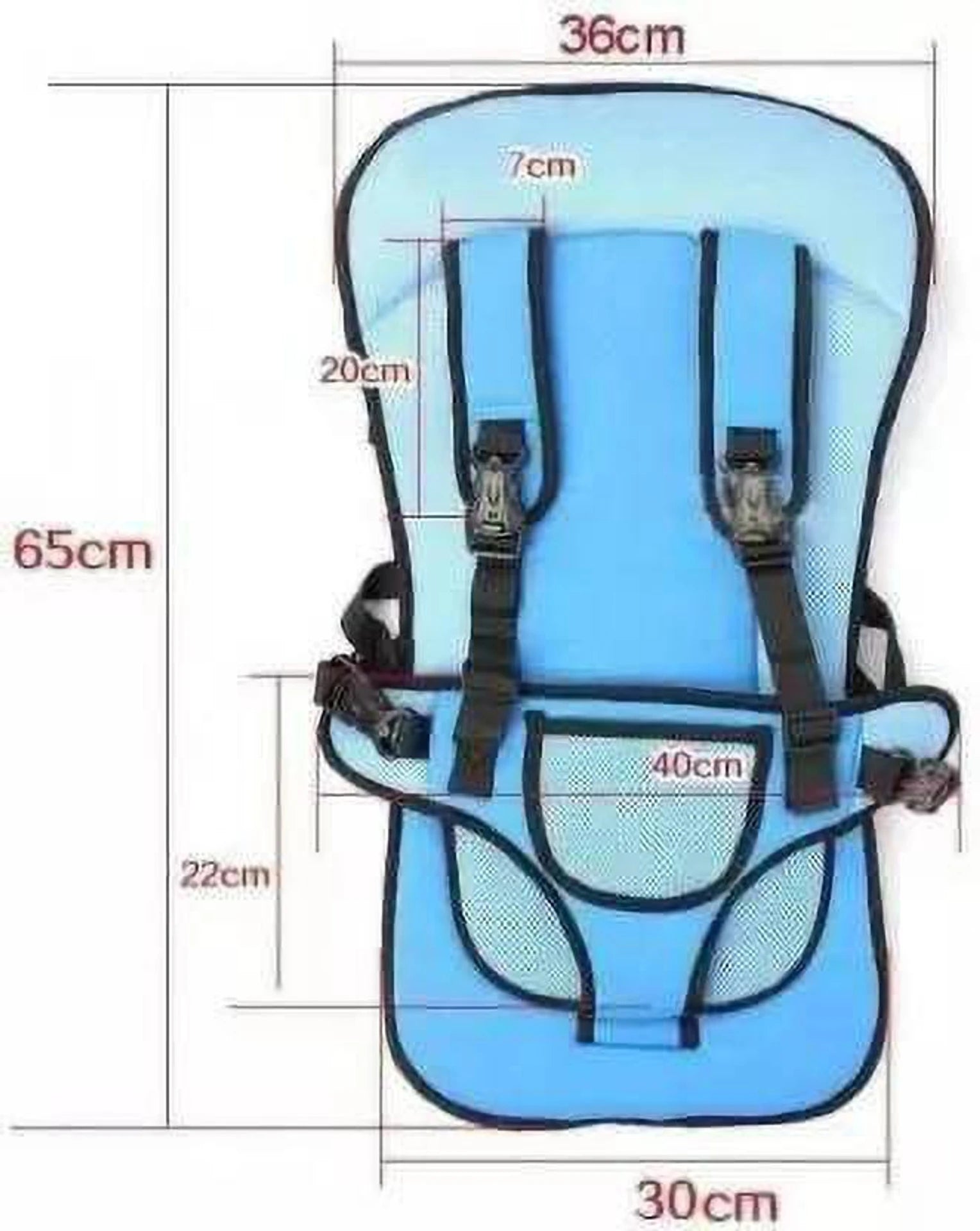 Baby Car Seat Cushion with Safety Belt Portable Toddler Booster Seat Soft Sitting Mat for Kids Chairs