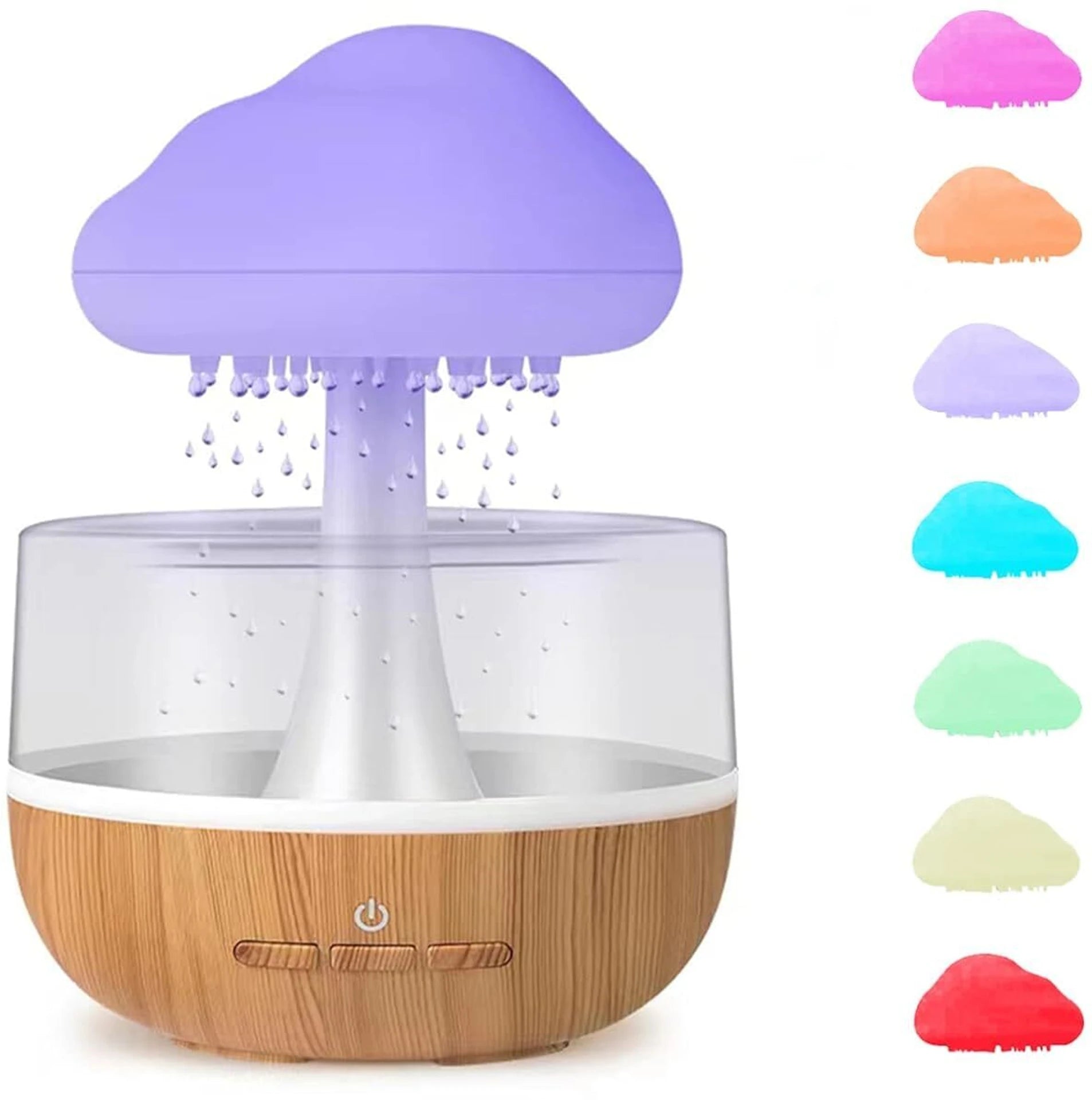 Humidifier for Home and Cloud Rain Diffuser and Snuggle Cloud, Light Humidifier - Raindrop Humidifier, Relaxing Sound, Essential Oil Diffuser for Home Office (Rain Cloud Humidifier)